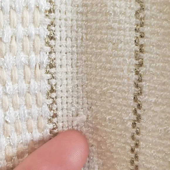 Zonda Nellis Hand-Woven VTG Cardigan Neutral Metallic  ART TO WEAR Slow Fashion - Picture 11 of 17